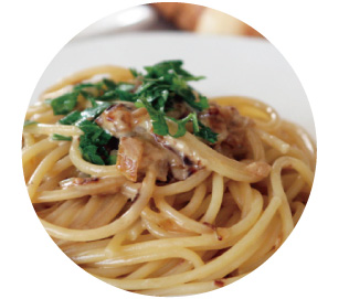 アンチョビのクリームソースパスタ